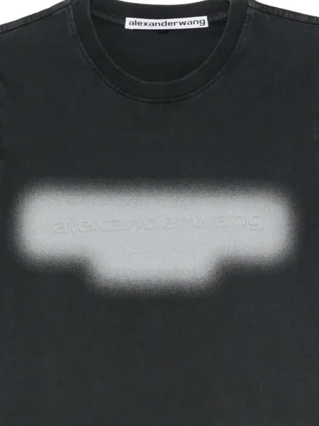 Тениска Alexander Wang с принт черно