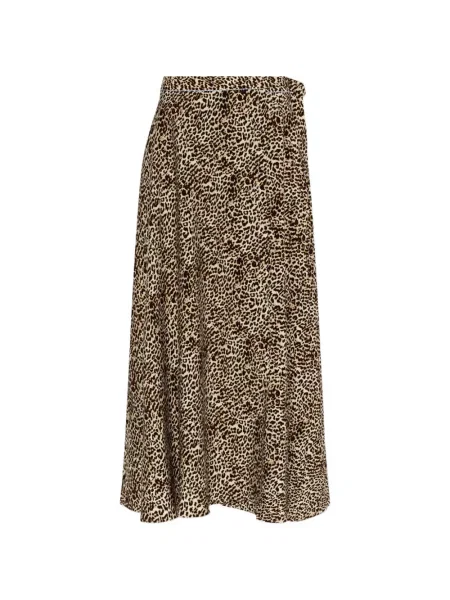 Fusta maxi Munthe cu imagine cu model leopard plic