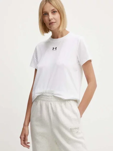Under Armour T-Shirt Ua Rival Core weiss biała