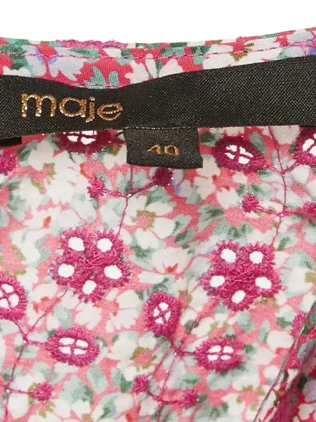 Костюм рокля Maje на цветя розово