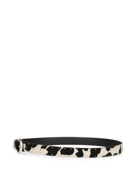 Cu centură curea Second/layer din piele alb