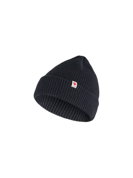 Fjallraven czapka Tab granatowy z cienkiej dzianiny niebieska