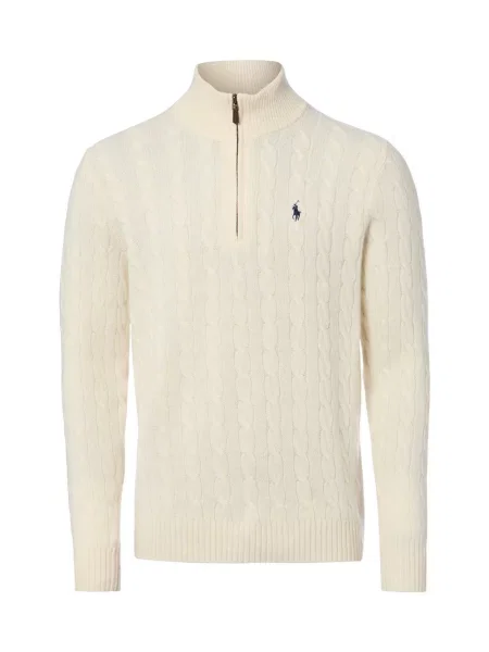 Polo Ralph Lauren Sweter z mieszanki wełny i kaszmiru Mężczyźni Kaszmir biały S beżowy