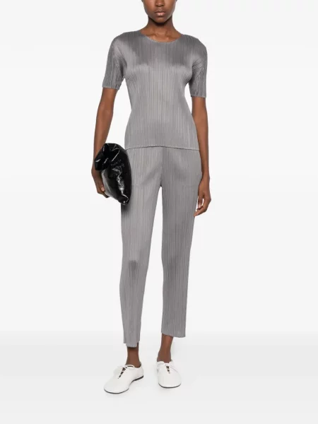 Μικρός μπλούζα Pleats Please Issey Miyake γκρι