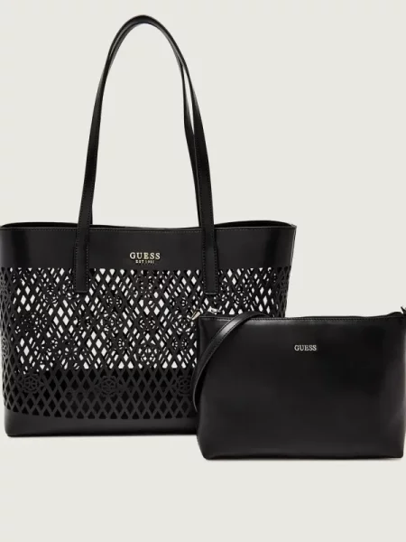 Guess Geantă shopper 2 în 1 LETTY negru