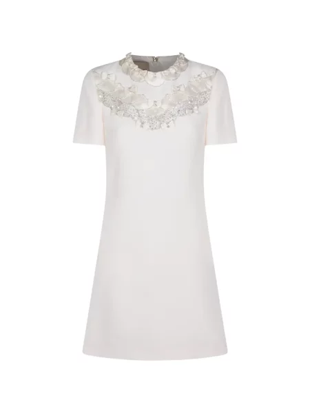 Rochie mini Valentino Garavani cu funde de costum alb