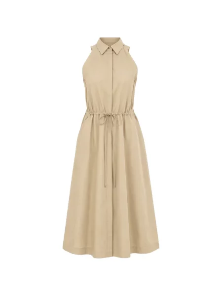 Rochie midi Boss fără mâneci cu cordon