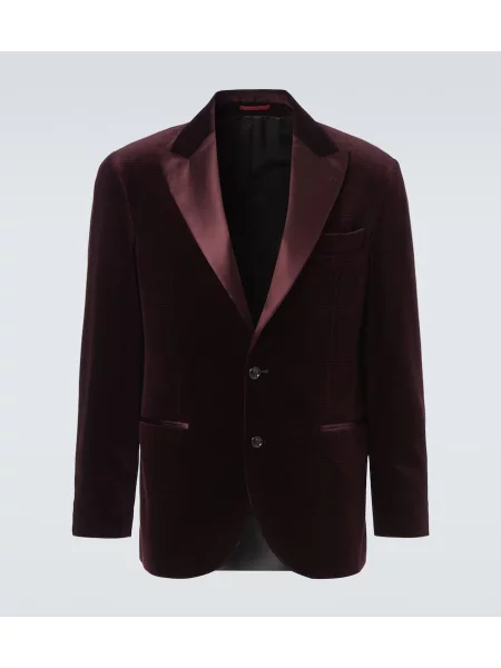 Sacou Brunello Cucinelli de catifea bordo