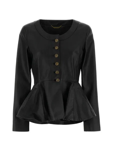 Cu peplum geanta de piele Chloé negru