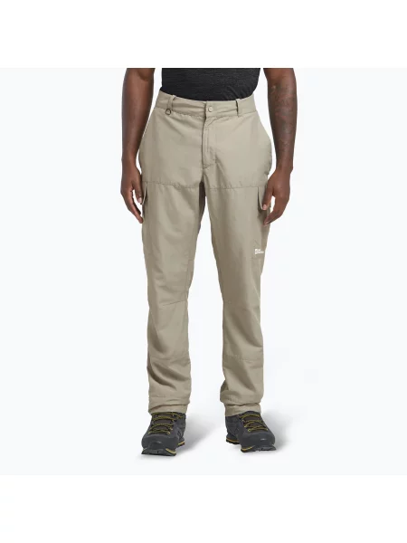 Trekové kalhoty Jack Wolfskin Barrier stone béžové