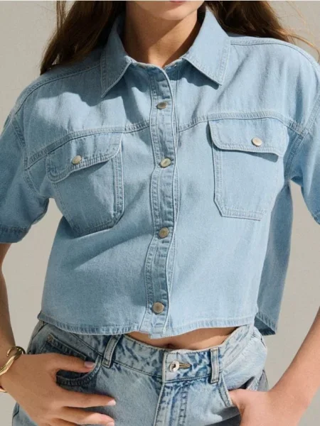 Джинсова сорочка синій