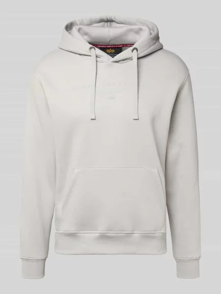 Bluza z kapturem nadrukiem z logo i kieszenią kangurką Alpha Industries