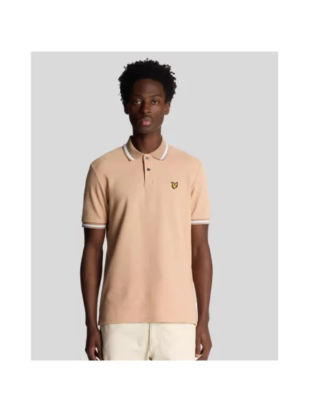 Polo z wieloma lamówkami Lyle & Scott biała