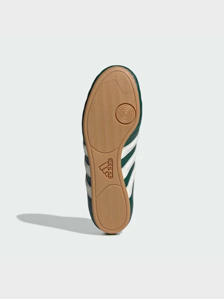 Кожаные кроссовки Adidas зеленые