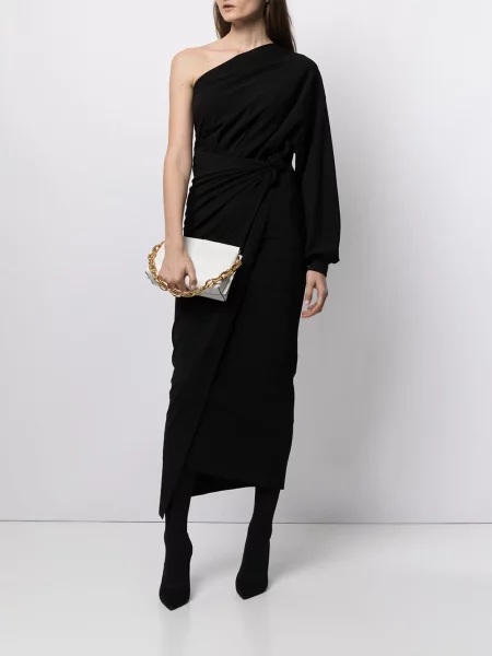 Asimetriškas kostiumas suknele Balenciaga juoda