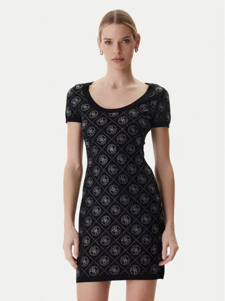 Guess Rochie tricotată negru