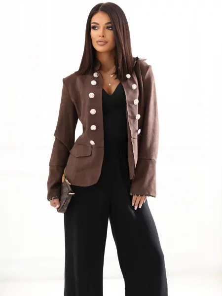 Jakna Italy Moda smeđa