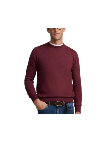 Dzianinowy sweter Silbon czerwony