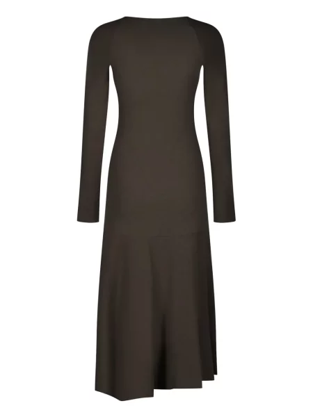 Rochie midi Paloma Wool de lână până la genunchi de costum maro