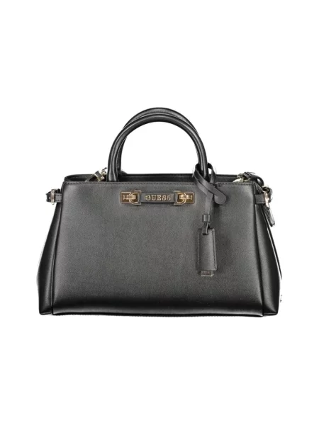 Lniana listonoszka Guess czarna