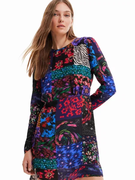 Desigual rochie mini drept alb