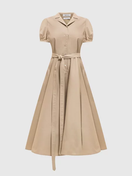 Платье Alexander Mcqueen с вышивкой бежевое