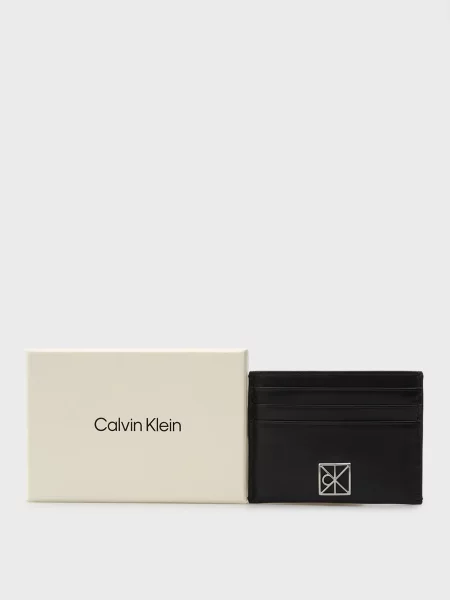 Кожаный кошелек Calvin Klein черный