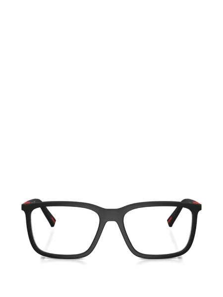 Ochelari de soare dreptunghiulari Prada Linea Rossa negru