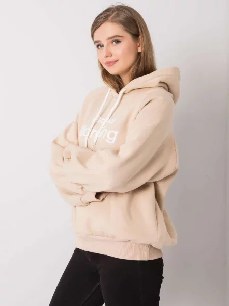 Hanorac cu glugă Fashionhunters bej