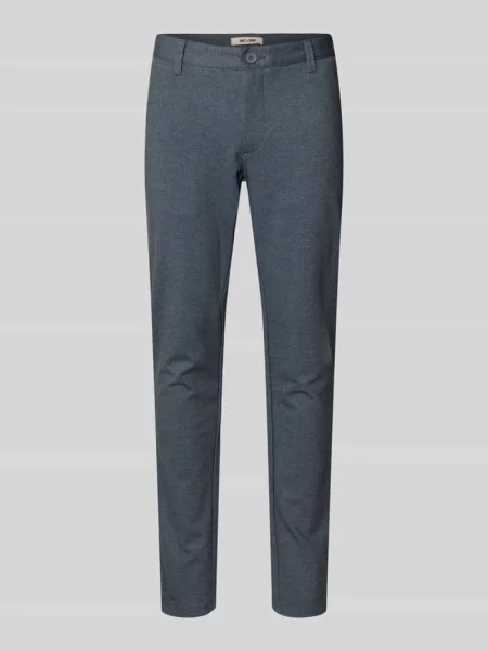 Chinosy o kroju slim fit z mieszanki model ‘MARK’ Only & Sons granatowe