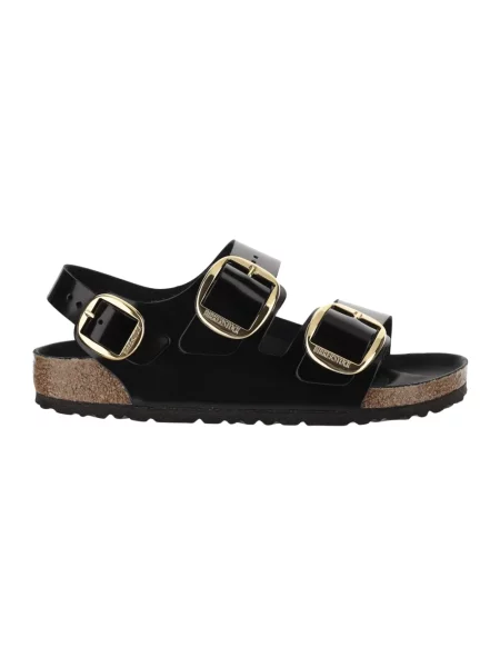 Sneakers Birkenstock Milano Big Buckle Natural Leather Patent High-Shine Black EUR 37 czarne