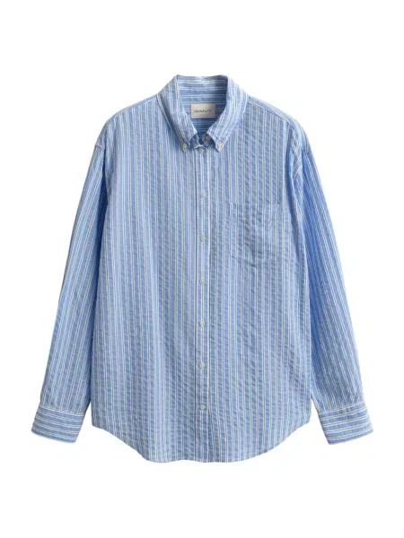 GANT Bluză albastru / gri închis alb