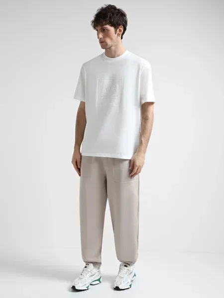 Штани спортивні Armani Exchange бежевий