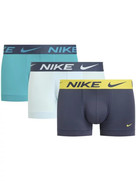 Bokserki Nike Trunk Logo 3 sztuki turkusowy jasnoniebieski granatowy S niebieski