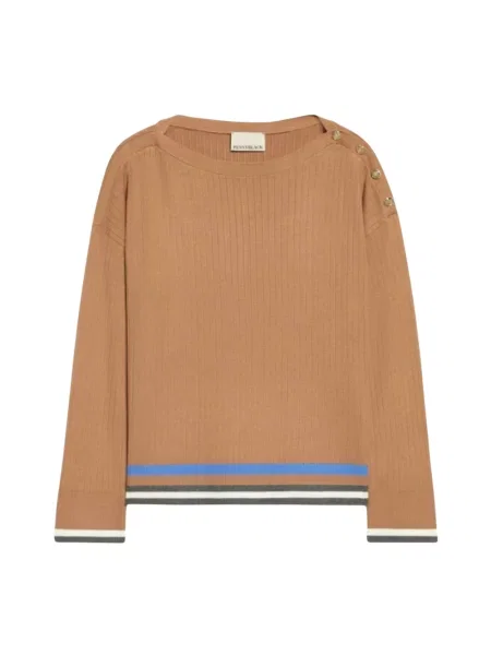 Dzianinowy sweter Pennyblack brązowy