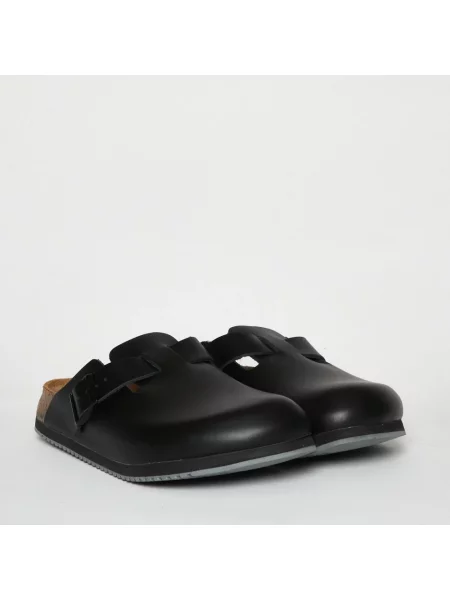 Klapki Birkenstock skórzane czarne