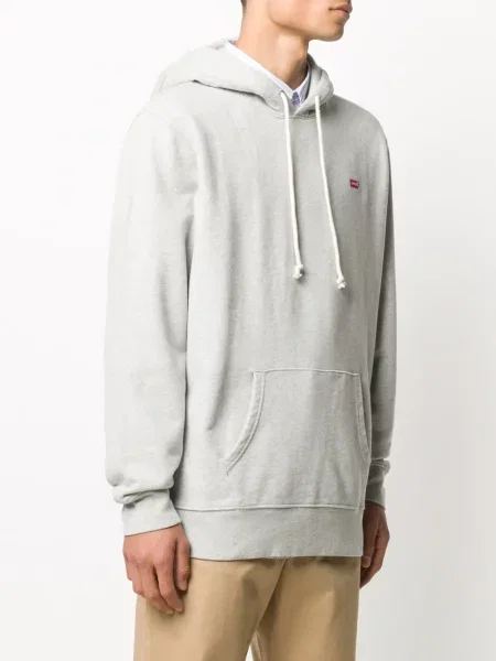 Decupat hanorac Levi's® cu autograf skinny fit gri