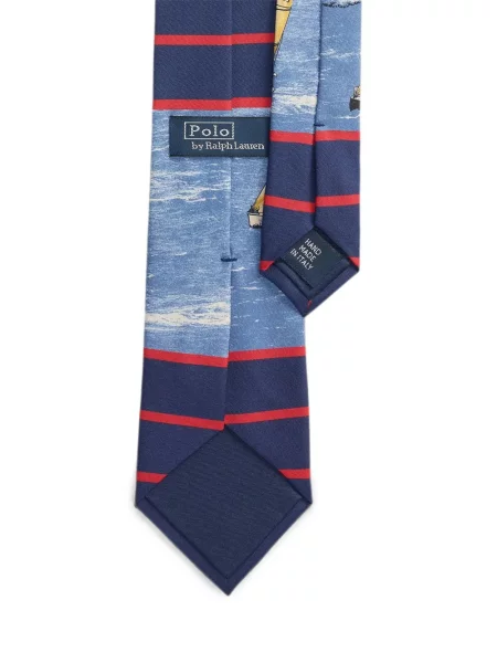 Μεταξωτή καρό γραβάτα Polo Ralph Lauren με σχέδιο καφέ
