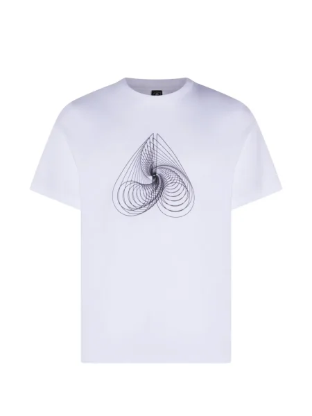 Tricou Moose Knuckles cu autograf alb