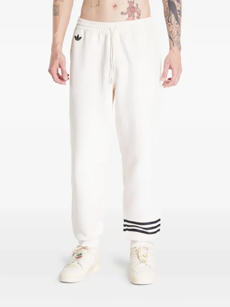 Papuci de casă Adidas cu dungi plasă roșu