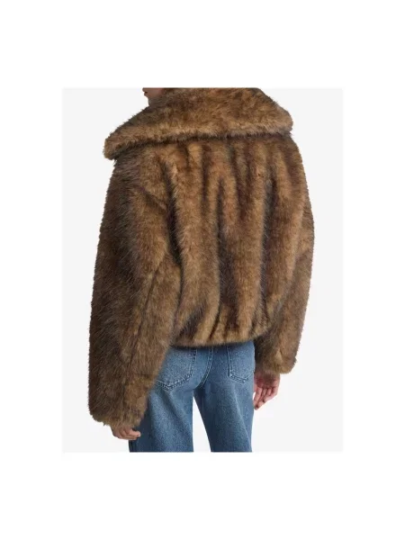Palton de blană Michael Michael Kors cu blană maro