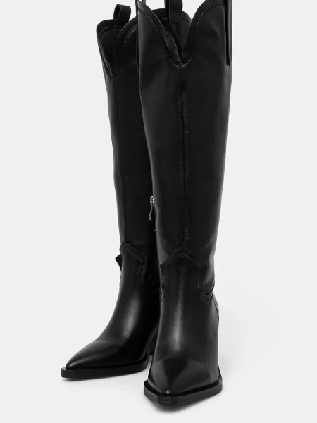 Кожаные сапоги Answear.lab черные