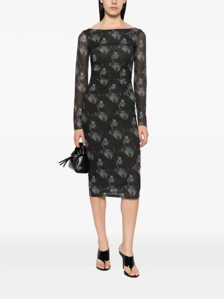 Rochie midi Patrizia Pepe cu imagine verde