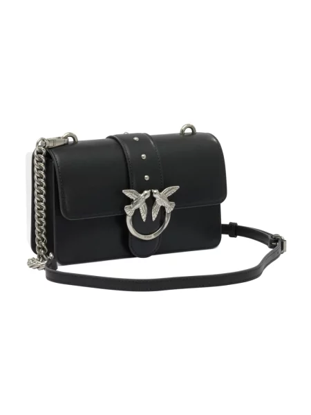 Mała mały torebka skórzana Pinko elegancka czarna