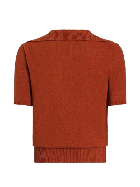 Πλεκτό polo Dolce & Gabbana καφέ