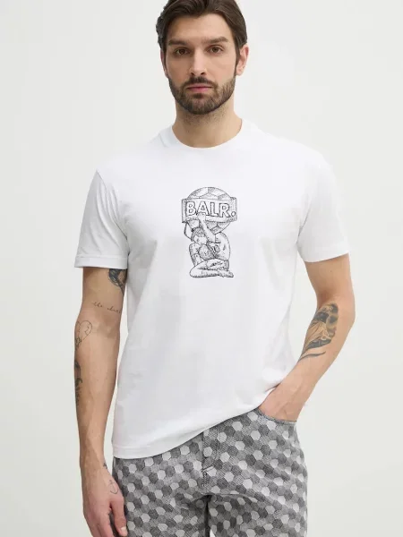 BALR. tricou din barbati cu imprimeu alb