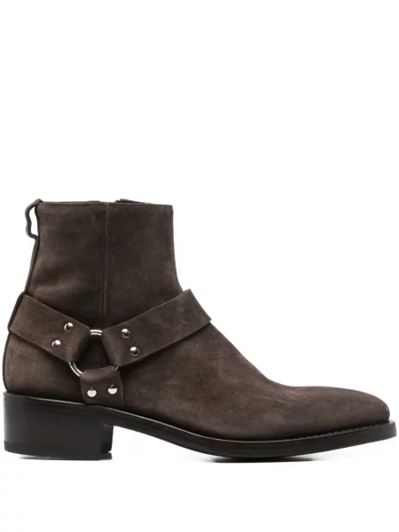 Botine Premiata din piele biker maro