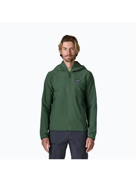 Geacă softshell pentru bărbați Patagonia R1 TechFace Hoody canopy green verde