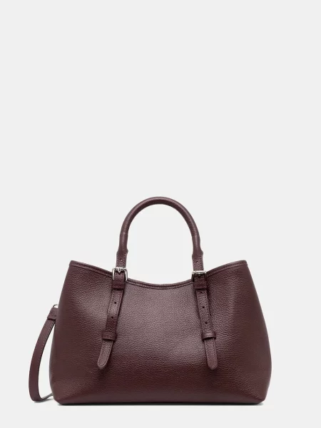 Geanta de piele Answear.lab din piele bordo