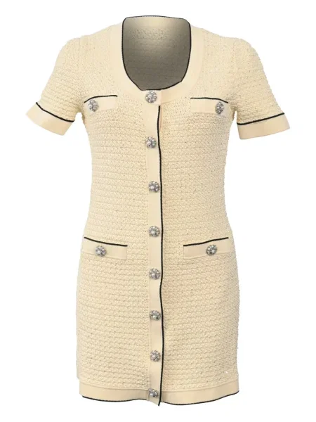 Rochie mini Self-portrait cu paiete tricotate de costum